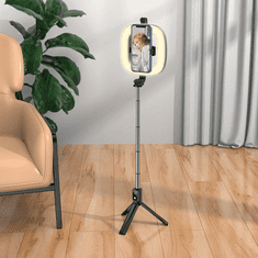 Hoco Selfie tripod stojalo LV03 Plus Showfull za snemanje in slikanje selfie posnetkov 80 cm - črn