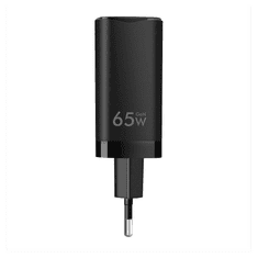 Onasi Hišni polnilec adapter FlashBang Gun Fast Charge PD 65W vhod 1x USB A in 2x Type C črn