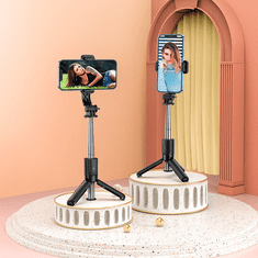 Hoco Selfie tripod stojalo K17 mini stand za snemanje in slikanje selfie posnetkov 60 cm - črn