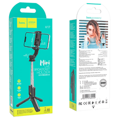 Hoco Selfie tripod stojalo K17 mini stand za snemanje in slikanje selfie posnetkov 60 cm - črn