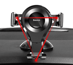 BASEUS Avtonosilec OSCULUM GRAVITY - črn