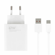 Xiaomi Adapter MDY-12-EH hišni polnilec USB-A 67W s polnilnik kablom USB A bel (EU Blister)