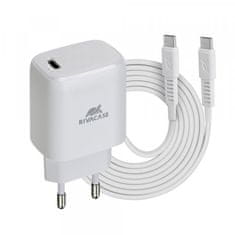 RivaCase Hišni polnilec PS4191 WD4 Quick Charge 20W vhod Type C s kablom Type C - Original (EU Blister) bel