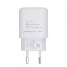 RivaCase Adapter PS4191 W00 hišni polnilec 220V Quick Charge 20W vhod Type C PD 3.0 - Original (EU Blister) bel