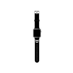 Karl Lagerfeld Silikonski pašček za uro Apple Watch 42 / 44 / 45 mm - Choupettes Head črn - KLAWLSLCK