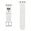 Karl Lagerfeld Silikonski pašček za uro za Apple Watch 38 / 40 mm - Karls Head - bel - KLAWMSLKW