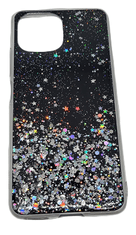 Onasi Silikonski ovitek z bleščicami SPARKLE za Samsung Galaxy A54 - črn
