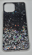 Onasi Silikonski ovitek z bleščicami SPARKLE za Samsung Galaxy A54 - črn