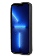 Karl Lagerfeld Originalen ovitek iPhone 13 Pro - Monogram Plaque - črna pink zaščita - KLHCP13LMNMP1P