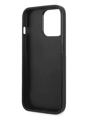 Karl Lagerfeld Originalen ovitek iPhone 13 Pro - Monogram Plaque - črna pink zaščita - KLHCP13LMNMP1P