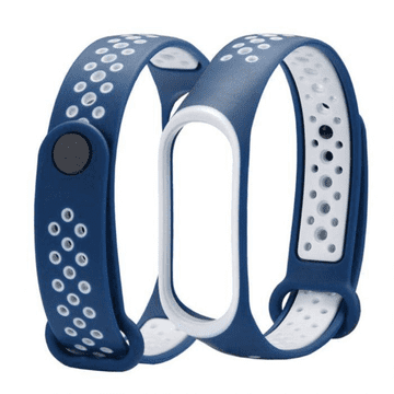 Onasi Pašček za uro Xiaomi Mi Band 5 in 6 - modro bel