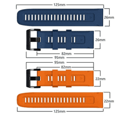 Onasi Silikonski pašček za uro 22 mm - Quick Fit - Fenix 5x / 6x - rumen