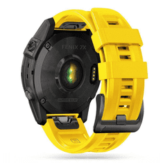 Onasi Silikonski pašček za uro 22 mm - Quick Fit - Fenix 5x / 6x - rumen