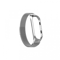 Onasi Pašček za uro Xiaomi Mi Band 3 in 4 - kromiran srebrn