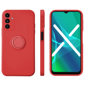 Onasi Silikonski ovitek Liquid Ring za Samsung Galaxy A52 A525 LTE /A52 A526 5G / A52s A527 - rdeč