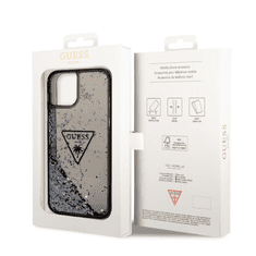Guess GUHCP14SLFCTPK silikonski ovitek za iPhone 14 6.1 - črn z bleščicami