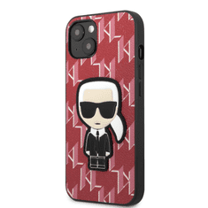 Karl Lagerfeld Originalen ovitek iPhone 13 Mini - Monogram ikonik -rdeča zaščita - KLHCP13SPMNIKPI