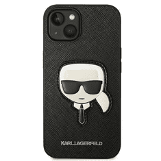 Karl Lagerfeld Originalen ovitek iPhone 14 Plus 6.7 - Karls Head - črna zaščita - KLHCP14MSAPKHK