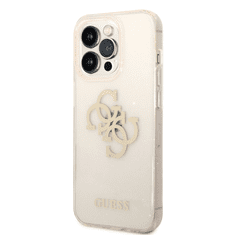 Guess GUHCP14XPCUGL4GGO ovitek za iPhone 14 Pro Max - prozoren z zlatimi bleščicami