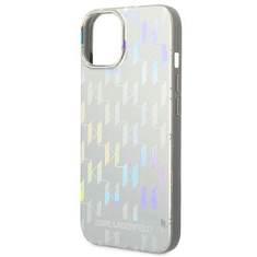 Karl Lagerfeld Originalen ovitek iPhone 14 Plus 6.7 - Iridescent Monogram - srebrn ovitek - KLHCP14MLGMMSV3