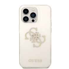 Guess GUHCP14XPCUGL4GGO ovitek za iPhone 14 Pro Max - prozoren z zlatimi bleščicami