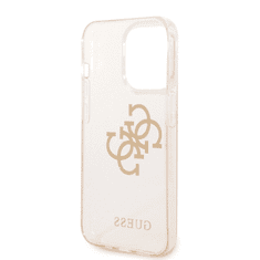 Guess GUHCP14XPCUGL4GGO ovitek za iPhone 14 Pro Max - prozoren z zlatimi bleščicami