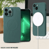 Silikonski ovitek MagSafe za iPhone 13 Pro Max - mat zelen