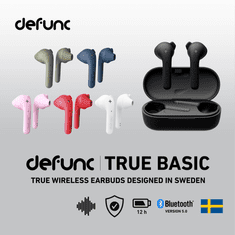 Defunc Bluetooth slušalke True Basic TWS stereo roza