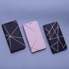 Onasi Mistik preklopna torbica Samsung Galaxy A13 5G A136 / Galaxy A04s - črna z roza črtami