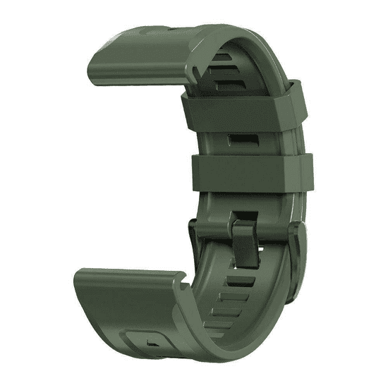 Onasi Silikonski pašček za uro 22 mm - Quick Fit - Fenix 5 / 6 / 6 Pro / 7 - vojaško zelen