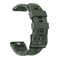Onasi Silikonski pašček za uro 22 mm - Quick Fit - Fenix 5 / 6 / 6 Pro / 7 - vojaško zelen