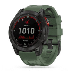 Onasi Silikonski pašček za uro 22 mm - Quick Fit - Fenix 5 / 6 / 6 Pro / 7 - vojaško zelen
