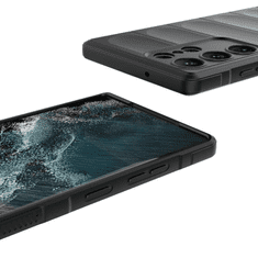 Onasi Wave silikonski ovitek za Samsung Galaxy S23 Ultra 5G - črn