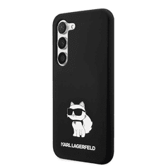 Karl Lagerfeld Originalen ovitek Samsung Galaxy S23 5G - IML NFT Choupette Body - črn silikonska zaščita - KLHCS23SSNCHBCK