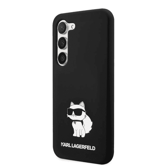 Karl Lagerfeld Originalen ovitek Samsung Galaxy S23 5G - IML NFT Choupette Body - črn silikonska zaščita - KLHCS23SSNCHBCK
