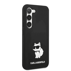 Karl Lagerfeld Originalen ovitek Samsung Galaxy S23 5G - IML NFT Choupette Body - črn silikonska zaščita - KLHCS23SSNCHBCK
