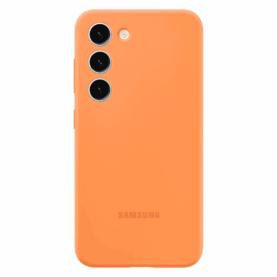 Samsung Original silikonski ovitek EF-PS911TOE za Galaxy S23 5G - oranžen