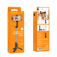 Borofone BY09 selfie tripod stojalo za snemanje in slikanje selfie posnetkov 75 cm - črn