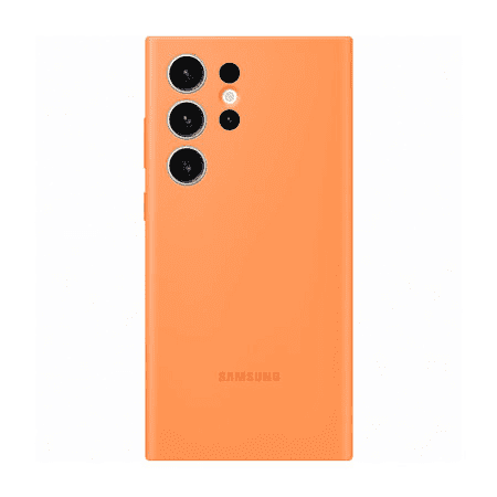 Samsung Original silikonski ovitek EF-PS918TOE za Galaxy S23 Ultra 5G - oranžen