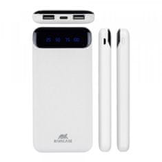 RivaCase Zunanja baterija powerbank 10.000 mAh VA2240 Quick Charge z LCD-jem bel