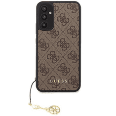 Guess GUHCSA34GF4GBR silikonski ovitek z obeskom za Samsung Galaxy A34 - rjav