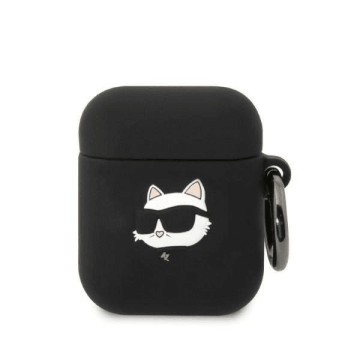 Karl Lagerfeld AirPods 1 / Airpods 2 Case -Choupette - črna - KLA2RUNCHK