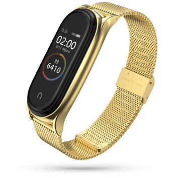 Onasi Kovinski pašček za uro Xiaomi Mi Band 5 in 6 - zlat