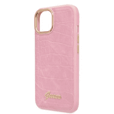 Guess GUHCP14SHGCRHP ovitek za iPhone 14 6.1 - roza z vzorcem kače