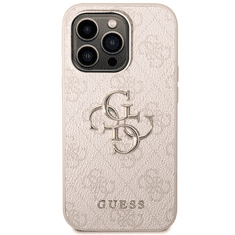 Guess GUHCP15L4GMGPI silikonski ovitek za iPhone 15 Pro - roza z zlatim logom