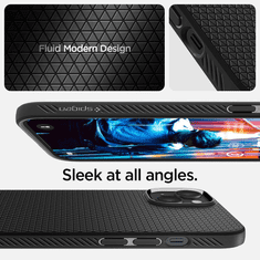 Spigen Liquid Air silikonski ovitek za iPhone 15 6.1 črn