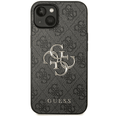Guess GUHCP15M4GMGGR silikonski ovitek za iPhone 15 Plus - črn z zlatim logom