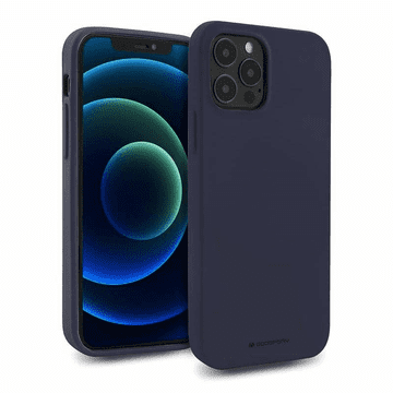 Goospery Soft Feeling silikonski ovitek za iPhone 15 - moder