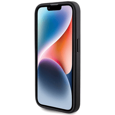 Guess GUHCP15LHG4SGK silikonski ovitek za iPhone 15 Pro - črn z bleščicami in zlatim logom