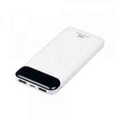 RivaCase Zunanja baterija powerbank 10.000 mAh VA2240 Quick Charge z LCD-jem bel